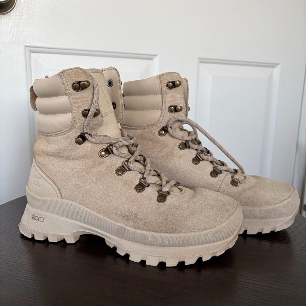 CALIA by Carrie Underwood Lace Up Boots - Beige